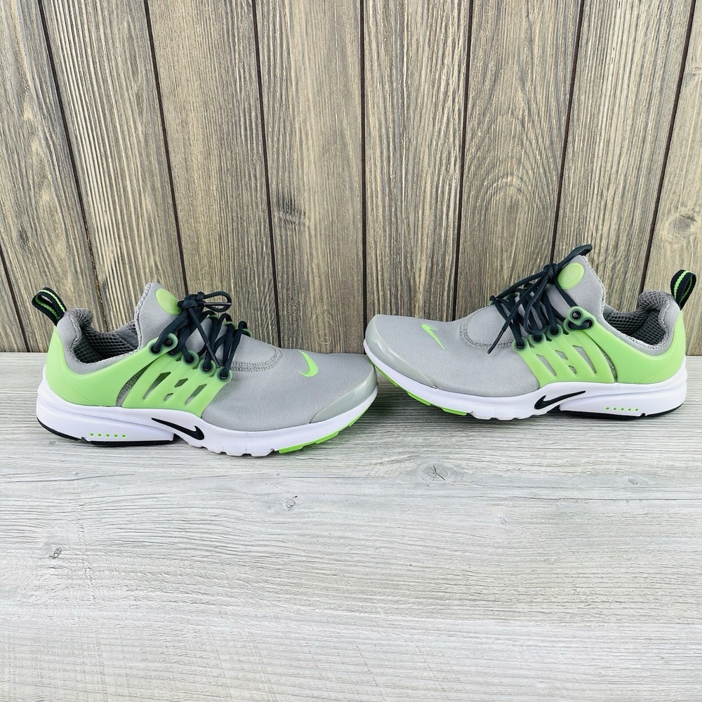 Nike Presto GS Smoke Grey Green Strike Shoes DQ4718 001 Size 6Y = Women's Sz 7.5